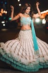 Riantas_Blue Tulle Embroidered Lehenga Set_Online_at_Aza_Fashions