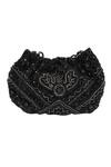 Shop_The Leather Garden_Black Embellished Bead Handbag _at_Aza_Fashions