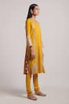 Buy_Inej_Yellow Rayon Flex Embroidered Kurta And Churidar Set_Online_at_Aza_Fashions