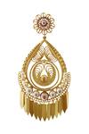 Buy_Radhika Agrawal Jewels_Gold Plated Pearl Neuvo Filigree Chandeliers _Online_at_Aza_Fashions