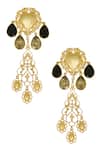 Shop_Radhika Agrawal Jewels_Pine Handcrafted Filigree Danglers Earrings_at_Aza_Fashions