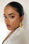 Buy_Radhika Agrawal Jewels_Gold Plated Crimp Hoops _at_Aza_Fashions