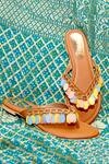 Buy_Foot Fuel_Brown Rainbow Charm Embellished Flats _at_Aza_Fashions