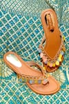 Foot Fuel_Brown Rainbow Charm Embellished Flats _Online_at_Aza_Fashions
