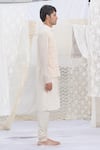 Runit Gupta_White Glazed Cotton Textured Kurta And Pant Set  _Online_at_Aza_Fashions