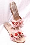 Buy_Foot Fuel_Pink Rapture Feather Embellished Flats _at_Aza_Fashions