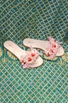 Buy_Foot Fuel_Pink Rapture Feather Embellished Flats _Online_at_Aza_Fashions