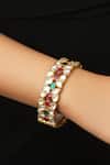 Buy_Riana Jewellery_Gold Plated Stones Bangle Single Pc _at_Aza_Fashions