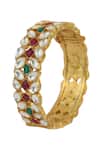 Shop_Riana Jewellery_Gold Plated Stones Bangle Single Pc _at_Aza_Fashions