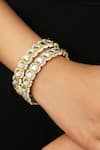 Buy_Riana Jewellery_Gold Plated Jadtar Stone Bangles Set Of 2 _at_Aza_Fashions