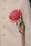 Buy_Rohit Bal_White Linen Floral Print Bundi_Online_at_Aza_Fashions