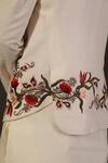 Rohit Bal_White Matka , Lining Floral Embroidered Bundi _Online_at_Aza_Fashions