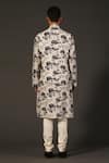 Shop_Rohit Bal_White Chanderi Floral Print Kurta Set _at_Aza_Fashions