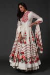 Buy_Rohit Bal_White Chanderi Silk, Lining Cotton Floral Mandarin Collar Printed Anarkali Set _at_Aza_Fashions