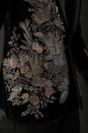 Rohit Bal_Black Silk Velvet Embroidered Resham Tuxedo _Online_at_Aza_Fashions