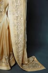 Buy_Rohit Bal_Ivory Blouse Chanderi Silk Ombre Saree With Unstitched Piece  _Online_at_Aza_Fashions