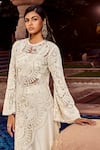 Shop Ridhima Bhasin Ivory Organza Scallop Work Round Embroidered Kurta And Pant Set Online at Aza Fashions Shop_Ridhima Bhasin_Ivory Organza Scallop Work Round Embroidered Kurta And Pant Set _Online_at_Aza_Fashions