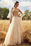 Buy Ridhima Bhasin White Organza U Neck Lehenga Set at Aza Fashions Buy_Ridhima Bhasin_White Organza U Neck Lehenga Set _at_Aza_Fashions
