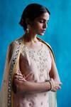 Buy_Angad Singh_Peach Dupatta- Net, Kurta- Raw Silk, Sharara- Organza Mirror, Embroidered Set _Online_at_Aza_Fashions