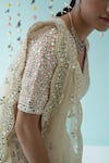 Angad Singh_White Raw Silk Dupatta Net Lining Cotton Crepe Embroidery Bridal Lehenga Set _at_Aza_Fashions