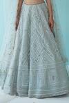 Shop_Angad Singh_Grey Organza Dupatta Net Lining Satin Embroidery V Neck Bridal Lehenga Set _Online_at_Aza_Fashions