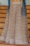 Nikita Vishakha_White Georgette Printed And Embroidered Persian Carpet Lehenga Set For Women_at_Aza_Fashions