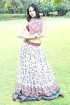 Buy_Rina Dhaka_White Printed Lehenga Skirt_at_Aza_Fashions