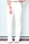 Rina Dhaka_White Embellished Pants_Online_at_Aza_Fashions