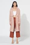 Buy Meadow Pink Silk Cotton Organza Lapel Coat Online at Aza Fashions Buy_Meadow_Pink Silk Cotton Organza Lapel Coat _Online_at_Aza_Fashions