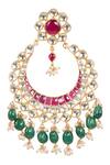 Buy_Riana Jewellery_Gold Plated Stone Floral Chandbalis _Online_at_Aza_Fashions