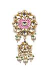 Buy_Riana Jewellery_Gold Plated Stone Floral Enamel Danglers _Online_at_Aza_Fashions