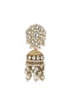 Buy_Riana Jewellery_Gold Plated Floral Stone Jhumkas _Online_at_Aza_Fashions