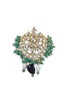 Riana Jewellery_Gold Plated Jadtar Stone Bead Drop Chandbali Studs _Online_at_Aza_Fashions