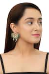 Buy_Riana Jewellery_Gold Plated Jadtar Stone Bead Drop Chandbali Studs _Online_at_Aza_Fashions