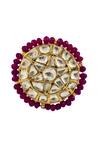 Buy_Riana Jewellery_Gold Plated Real Jadtar Stones Circular Studs _Online_at_Aza_Fashions