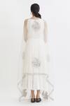 Shop_Peeli Dori_White Organza, Rose Cotton Round Anarkali With Embroidered Dupatta_at_Aza_Fashions