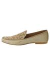 Buy_Veruschka by Payal Kothari_Beige Embroidered Velvet Loafers_Online_at_Aza_Fashions