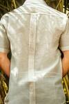 Buy_Runit Gupta_White Chanderi Cotton Pintuck Shirt For Kids For Kids_Online_at_Aza_Fashions