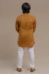 Shop_Runit Gupta_Yellow Cotton Tuxedo Shirt _at_Aza_Fashions