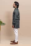 Shop_Runit Gupta_Gray Pure Cotton Smoked Grey Kurta And Pant Set For Kids_Online_at_Aza_Fashions