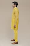 Runit Gupta Yellow Kurta Chanderi Silk Churidar Pure Cotton Embroidered And Online at Aza Fashions Runit Gupta_Yellow Kurta Chanderi Silk Churidar Pure Cotton Embroidered And _Online_at_Aza_Fashions