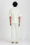 Shop_Runit Gupta_White Enzyme Washed Cotton Thread Work Pebble Shirt_at_Aza_Fashions