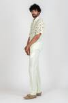 Buy_Runit Gupta_White Enzyme Washed Cotton Thread Work Pebble Shirt_Online_at_Aza_Fashions