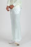 Buy_Runit Gupta_White Enzyme Washed Cotton Plain Solid Bell Bottom Pant  _Online_at_Aza_Fashions