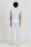 Shop_Runit Gupta_White Enzyme Washed Cotton Hand Dyed Tie Pant  _at_Aza_Fashions