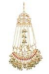 Riana Jewellery_Gold Plated Stone Bead Drop Passa _Online_at_Aza_Fashions