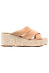 Shop_Sephyr_Beige Suede Cross Strap Platform Mules _at_Aza_Fashions