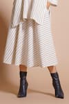 Shop_Stoique_Beige Cotton Muslin Printed Striped Flared Skirt _Online_at_Aza_Fashions