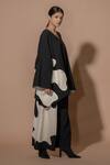 Stoique_Black Cotton Matty Applique V Neck Anti-fit Top For Women_Online_at_Aza_Fashions