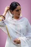 Buy Rivaaj Clothing White Stripe Pattern Kurta Gharara Set Online at Aza Fashions Buy_Rivaaj Clothing_White Stripe Pattern Kurta Gharara Set _Online_at_Aza_Fashions